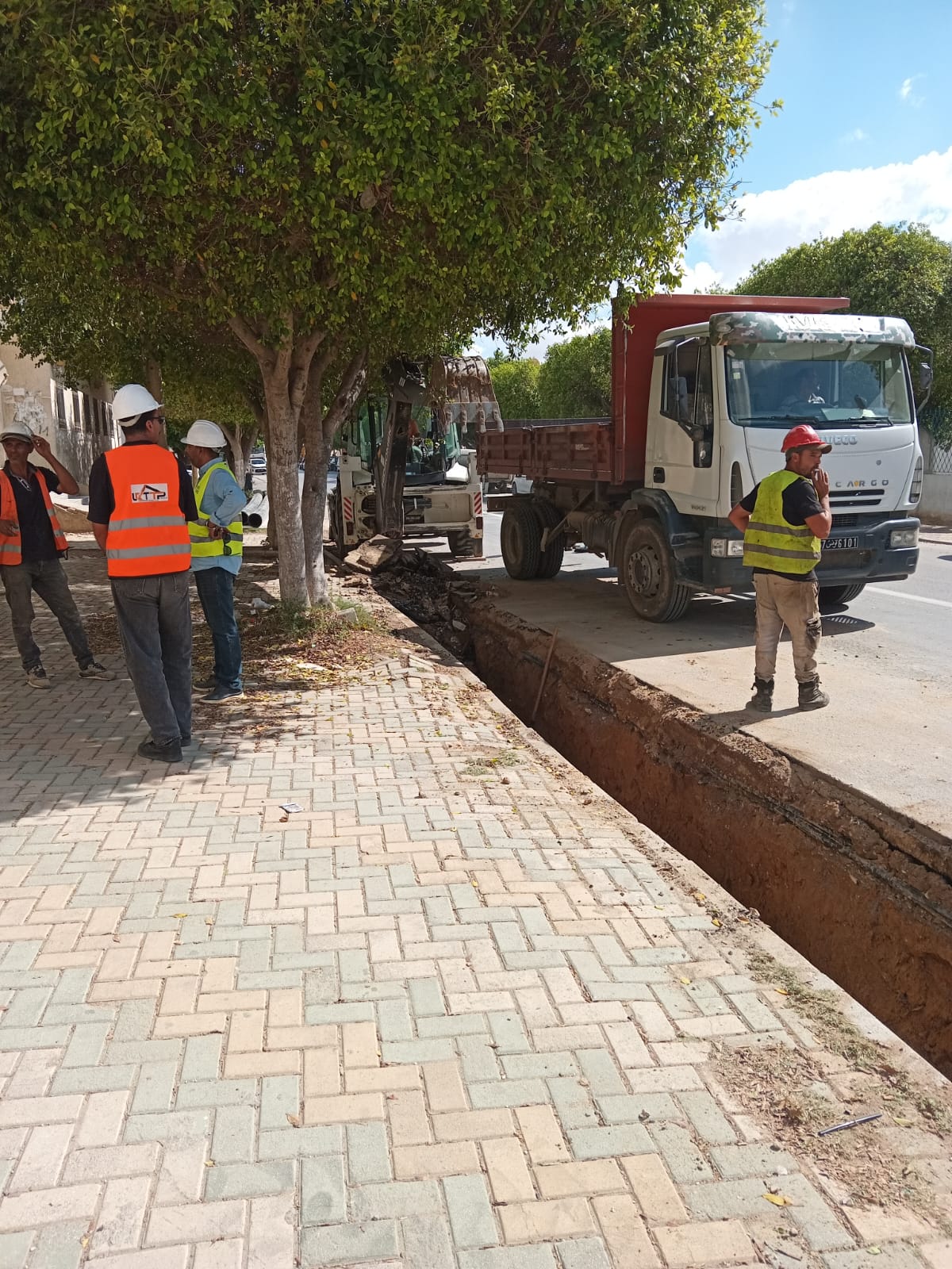 Reprise des travaux de pose à Kairouan