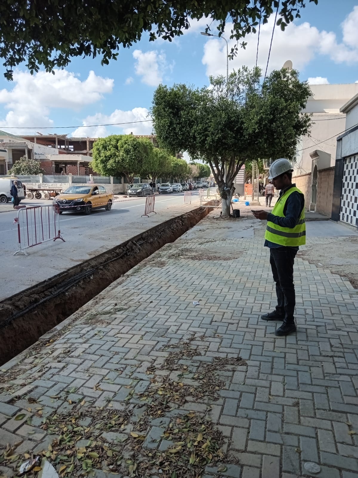 Pose de conduites DE315 et DE110 mm à Kairouan