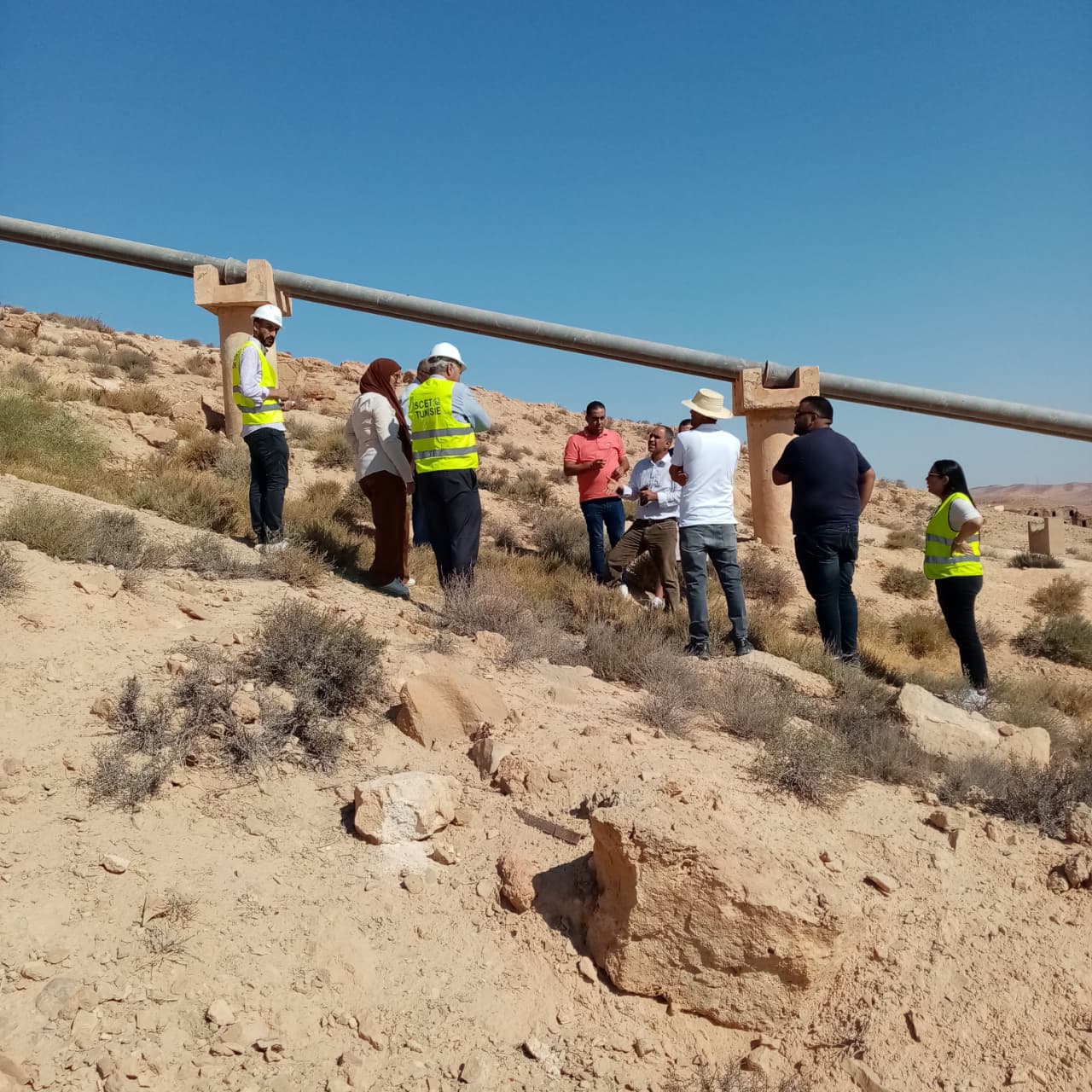 Visite du point de raccordement de la conduite vers Khatma Tataouine